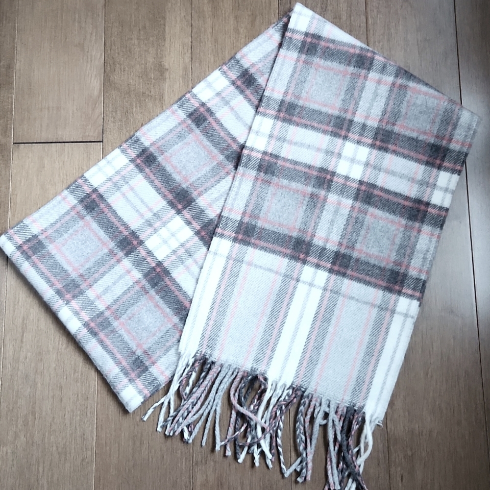 2/35$***Simons Tartan Plaid Scarf / Made in France